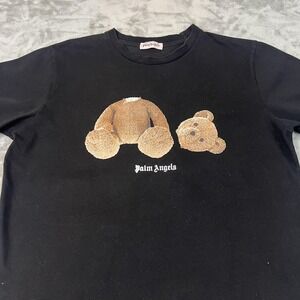 Palm Angels‎ Shirt Mens Large Black Teddy Bear Graphic Made Italy Tee Streetwear